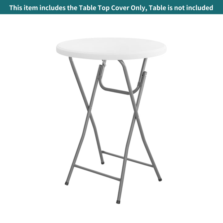Standard Round Table Topper - White 055