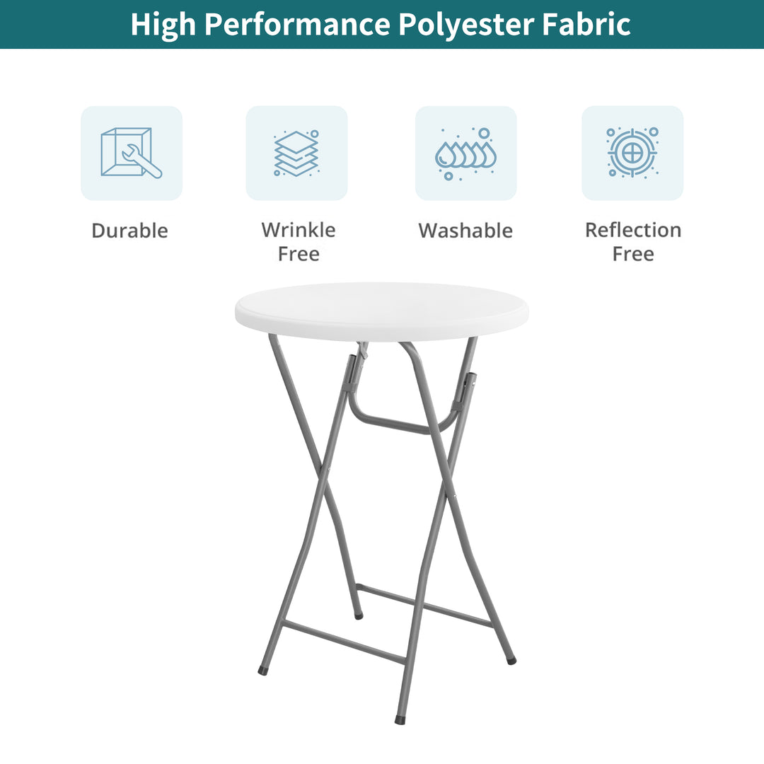 Standard Round Table Topper - White 055