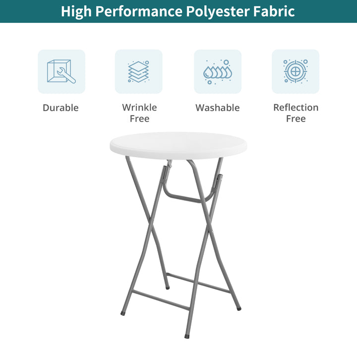 Standard Round Table Topper - White 055