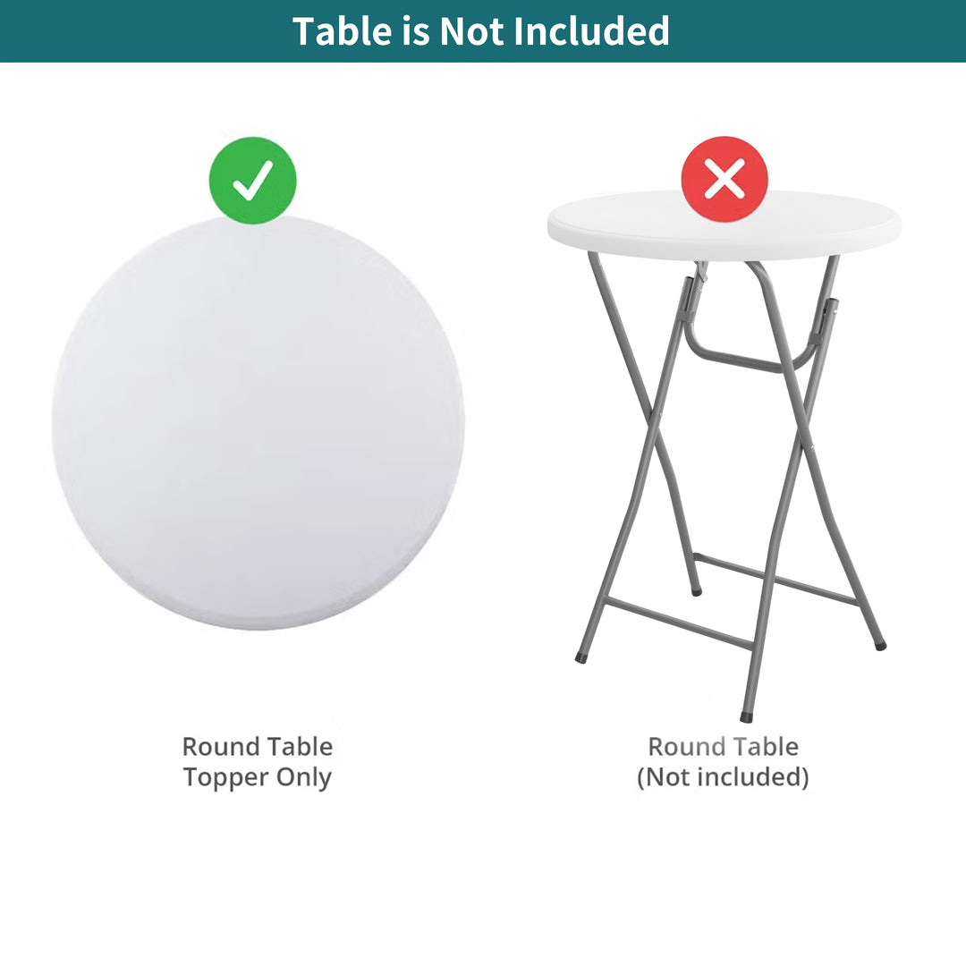 Standard Round Table Topper - White 055