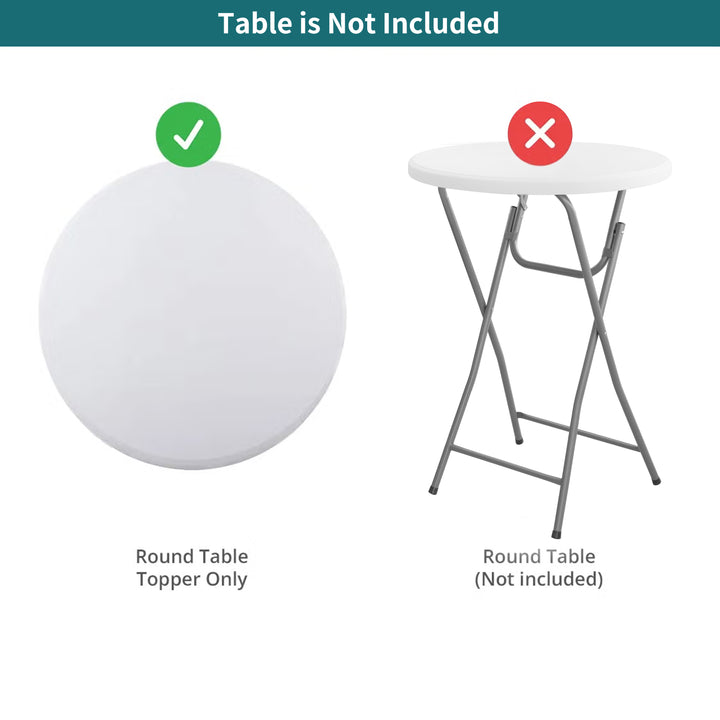 Standard Round Table Topper - White 055