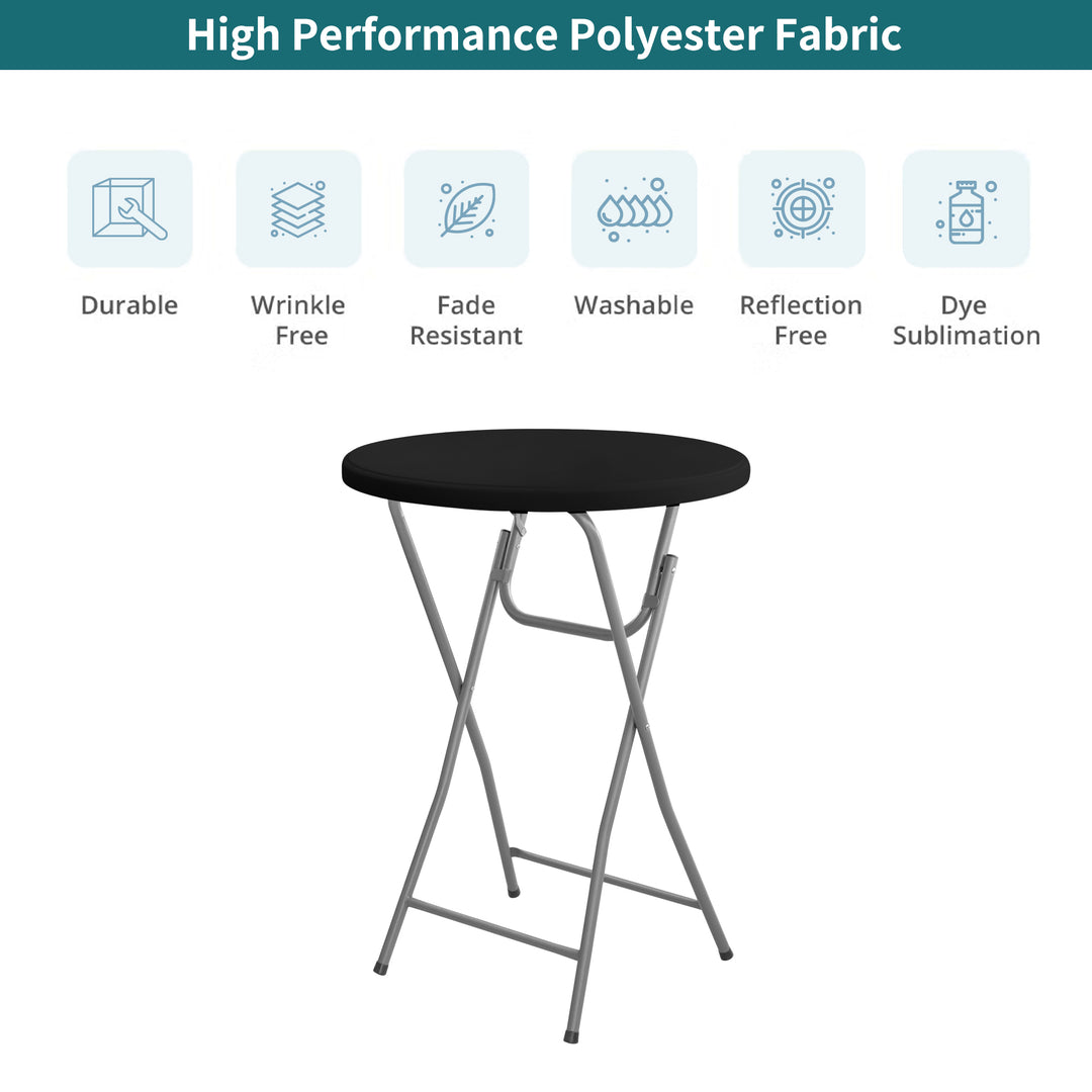 Standard Round Table Topper - Black 056