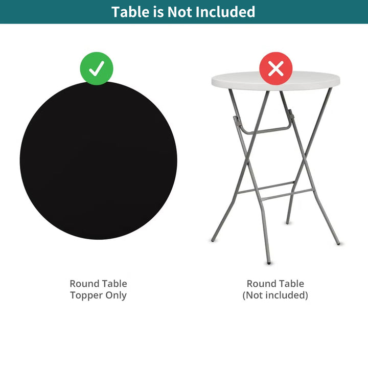 Standard Round Table Topper - Black 056