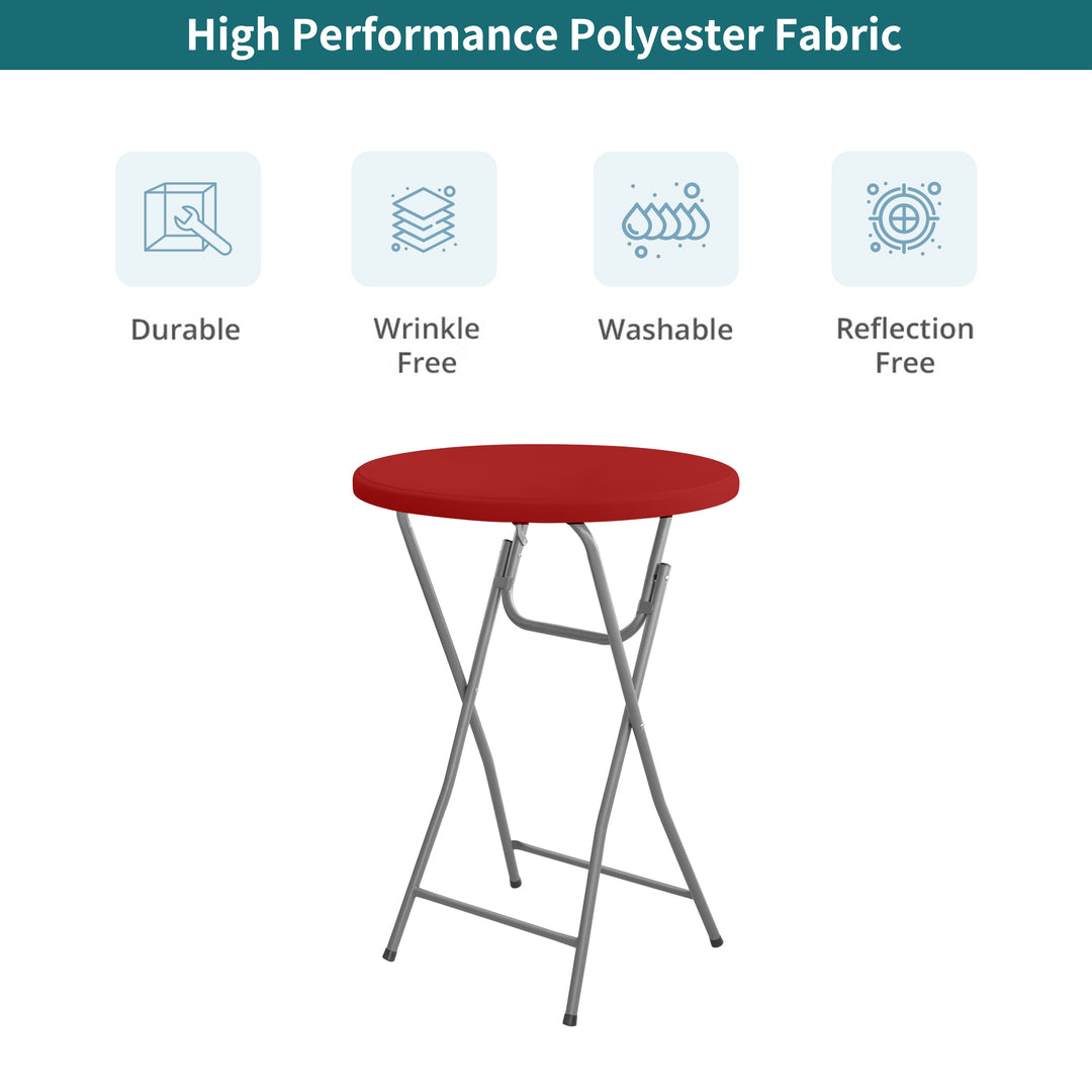 Standard Round Table Topper - Red 060