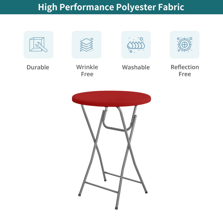 Standard Round Table Topper - Red 060