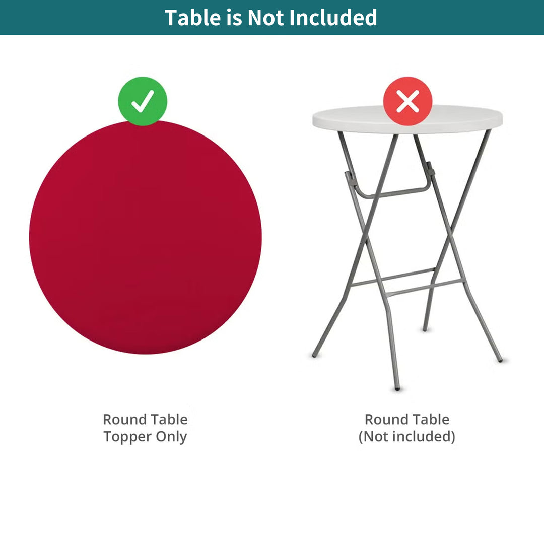 Standard Round Table Topper - Red 060