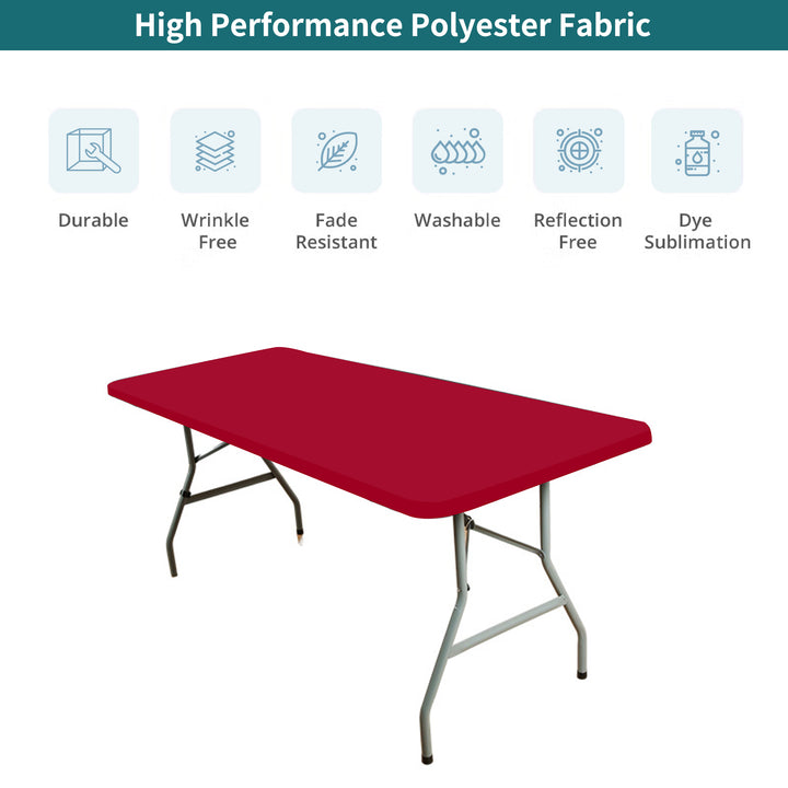 Standard Rectangle Tabletop Covers - Red 063