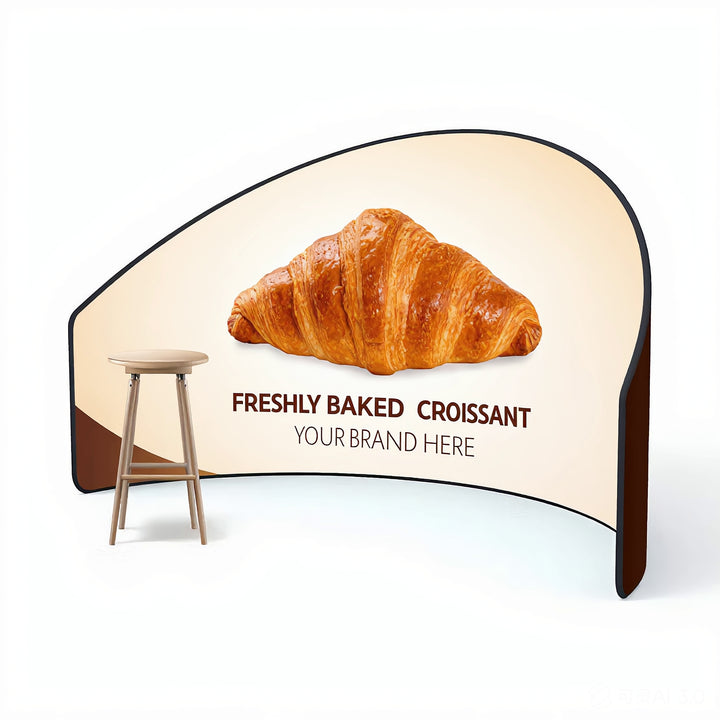 Custom Exhibit Backdrop 10 ft - Raised Semi Circle