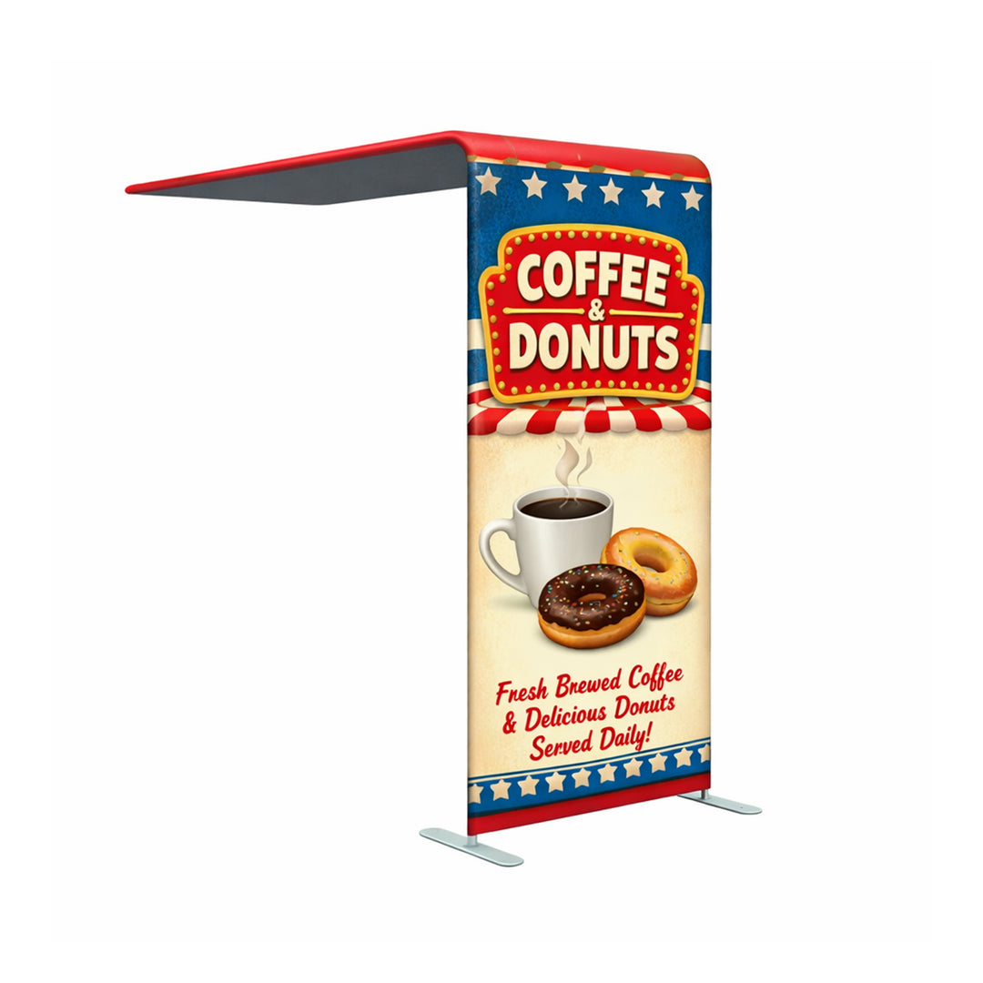 Custom L Shaped Tube Arch Fabric Display