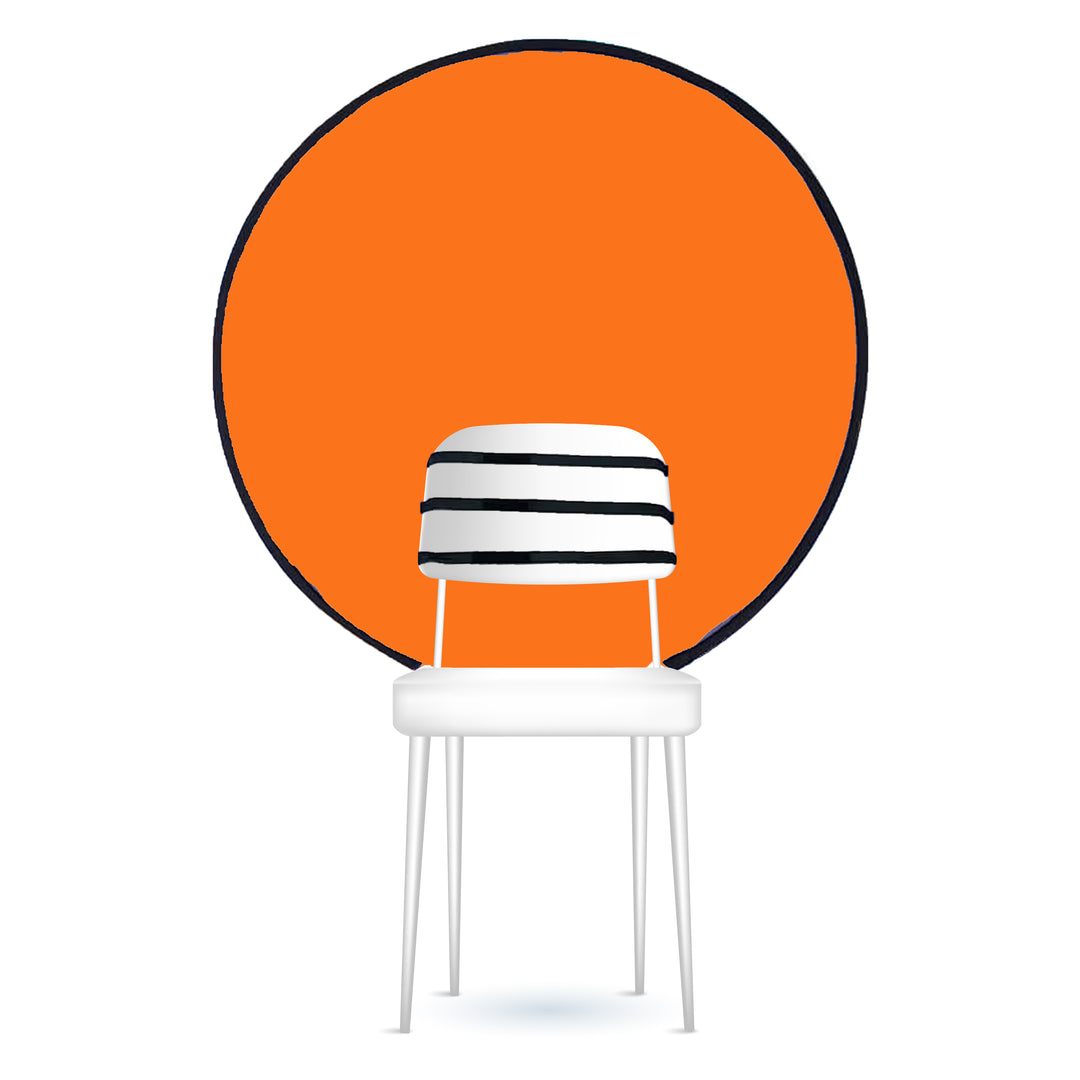 Custom Pop Up Orange Screen Webcam Backdrop
