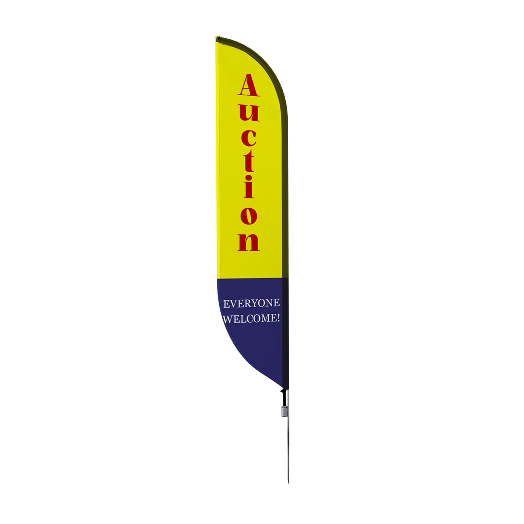 Custom Pre-Printed Auction Feather Flags