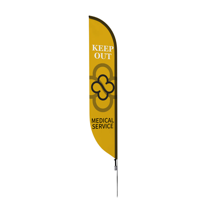 Custom Pre-Printed Quarantine Area Feather Flags