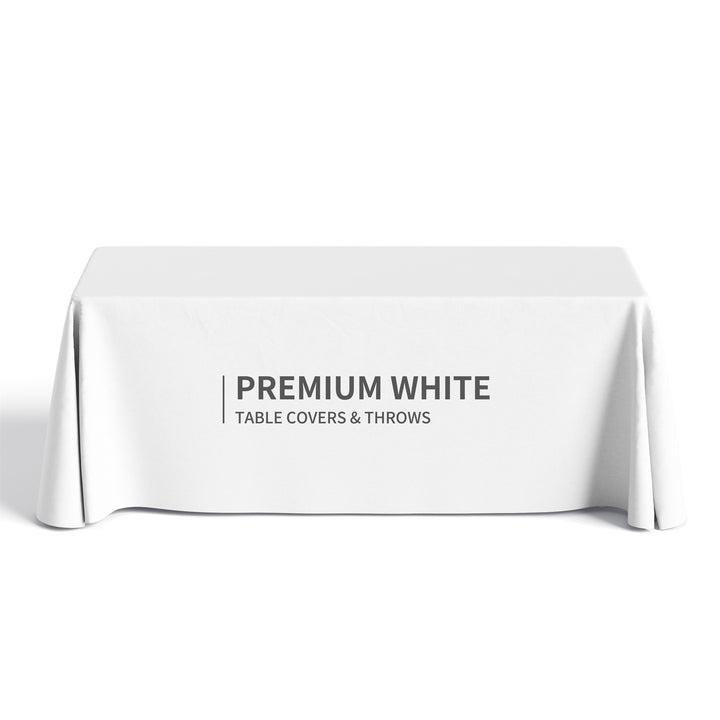 Custom Premium White Color Table Covers 001