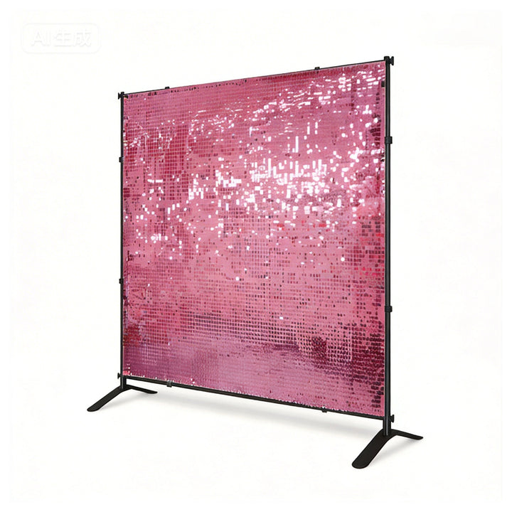 Custom Rose Gold Sequin Shimmer Wall Backdrop Panel
