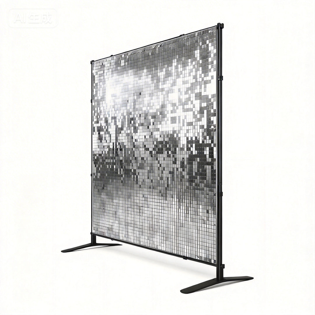 Custom Silver Sequin Shimmer Wall Backdrop Panel