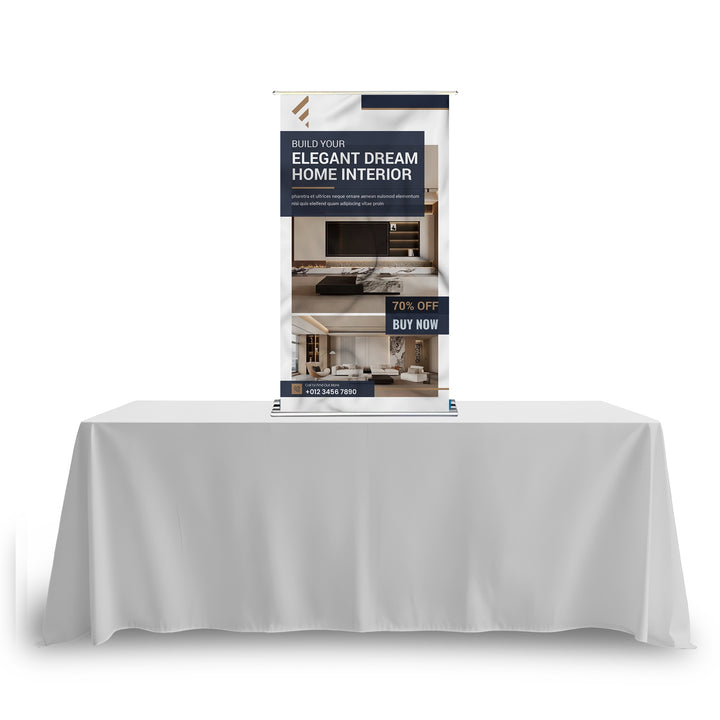 Custom Silverstep Tabletop 24" Retractable Banner Stands 043