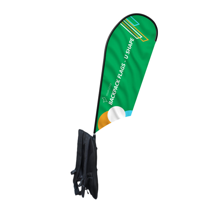 Custom U Shape Backpack Flags